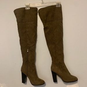 Olive Green Thigh-High Boots💚